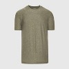 Men's Heather Military Green Active Short Sleeve Crew Neck Tee - True Classic - 2 of 4