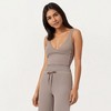 Anna-Kaci Active Women's High Waist Wide Leg Pants with Drawstring Tie and Soft Stretch Fabric - Large, Khaki - 4 of 4