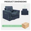 Swivel Sofa,90 Degree Upholstered Swivel Arm Chair with Drink Holder Living Room Chair,Soft Velvet Sofa Chair,Swivel Accent Chair-Maison Boucle - 4 of 4