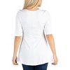 24seven Comfort Apparel Womens Elbow Sleeve Swing Tunic Top For Women - 3 of 4