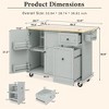 NicBex 1 Drawer Rolling Kitchen Island Cart with Drop Leaf,Kitchen Island on Wheels with Pull Out Cabinet Organizer,Island Table for Kitchen - 3 of 4
