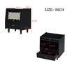 NicBex 2 Drawers Nightstand,Bedside Table with Rattan-Woven Storage Cabinet and 1 Drawer,Modern Side Table for Bedroom - 3 of 4