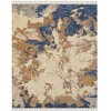 Luxe Weavers Abstract Fringed Blue Indoor Area Rug - 2 of 4