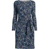 Lands' End Women's Long Sleeve Lightweight Cotton Modal Boatneck Tie Waist Dress - 3 of 3