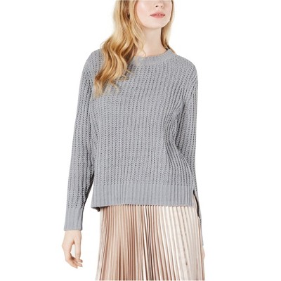 maison Jules Womens Chenille Pullover Sweater, Grey, X-Small