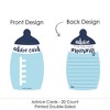 Big Dot of Happiness Baby Boy - Blue Bottle Baby Shower Advice Cards - Set of 20 - 3 of 4