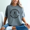 Simply Sage Market Women's Motherhood University Crown Short Sleeve Garment Dyed Tee - 2 of 2