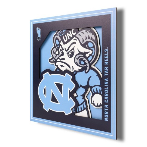 NCAA North Carolina Tar Heels 3D Logo Series Wall Art - 12x12