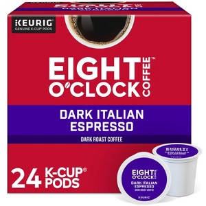 Eight O'Clock Italian Dark Roast Coffee Pods - 24ct - 1 of 4