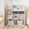 Children's Bookshelf,Toy Storage Box,Storage Cabinet with Small Compartments and Drawers,Suitable for Children's Room - 2 of 4