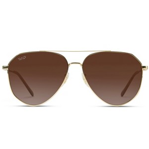WMP Eyewear Geometric Metal Frame Aviator Polarized Sunglasses - 1 of 4