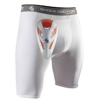 Shock Doctor Sport Brief With Cup Pocket, White, Youth Small 