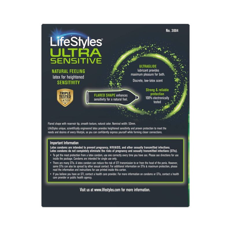 LifeStyles Ultra-Sensitive Latex Condoms - 36ct, 2 of 5
