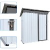 5 x 3 Ft Outdoor Storage Shed, All Weather Metal Sheds w/Lockable Doors, Floor, Sloping Roof and 2 Vent, Outside Waterproof Tool Shed for Garden - 4 of 4