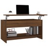 vidaXL Coffee Table Brown Oak Engineered Wood Medium Storage - 4 of 4