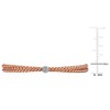 EVERLY JEWELRY | Two-Tone Silver  0.02 CT TGW 1 Station Cubic Zirconia 2-Row 5.5mm Wide Stretch Braided Bangle - 2 of 4