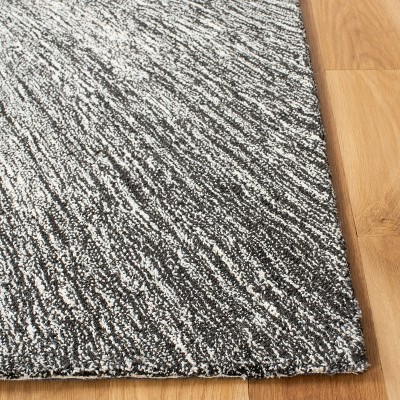Charcoal and Grey Hand Tufted Wool 8' x 10' Rug