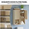 Bestier Fluted Bathroom Cabinet with Shelves, Wall Cabinet Over the Toilet with 2 Doors, Bathroom Wall Storage Wall Mounted Medicine Cabinet - 3 of 4