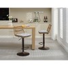 TIRAMISUBEST Set of 2 Rattan 360 Swivel Bar Stools - Counter Height Chairs with Footrest, Perfect for Kitchen & Dining Room - 2 of 4