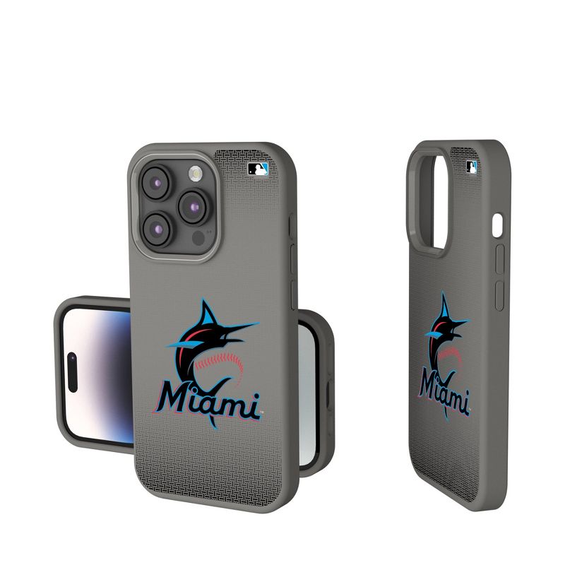 Keyscaper Miami Marlins Linen Soft Touch Phone Case, 1 of 8