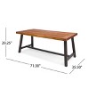 CAVINAS Dining Table Kitchen Table Sandblast Finished Dining Table with Iron Legs for Dining Room - 4 of 4
