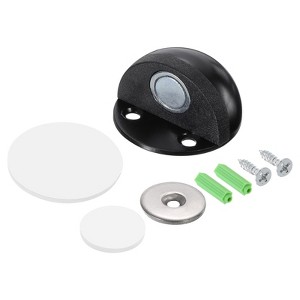 Unique Bargains Stainless Steel Magnetic Door Stops with Self Adhesive and Screws - 1 of 4