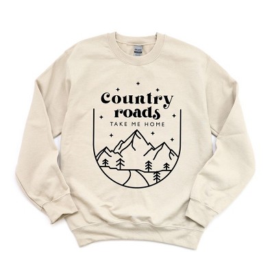 Simply Sage Market Women's Graphic Sweatshirt Country Roads Mountains