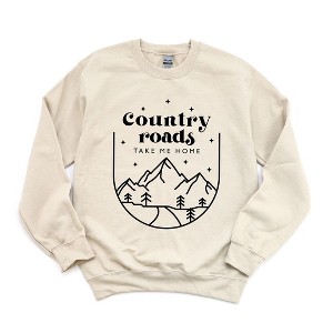 Simply Sage Market Women's Graphic Sweatshirt Country Roads Mountains - 1 of 3