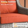 XIZZI 8 Pieces Wicker Sofa with Cushion, Swivel Rocking Chairs, High Back Rattan Chairs and Ottomans, 9 Seats Conversation Set for Backyard - 4 of 4