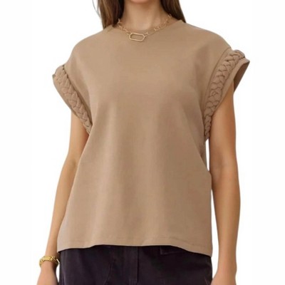 Women's Vada Braided Detail Cap Sleeve Top - entro