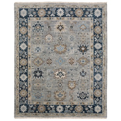 Oriental Weavers Majorca MAJ05 Grey / Blue Indoor Area Rug - 2'6" x 10'