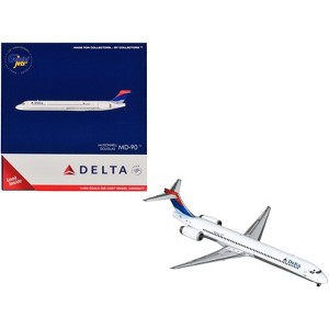 McDonnell Douglas MD-90 Commercial Aircraft "Delta Air Lines" White with Blue and Red Tail 1/400 Diecast Model by GeminiJets - 1 of 3