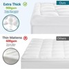 Inhand Queen Mattress Topper- Extra Thick Cooling Mattress Pad- White Mattress Protector Pillow Top with 8-21 Inch Deep Pocket Down Alternative Fill - 2 of 4