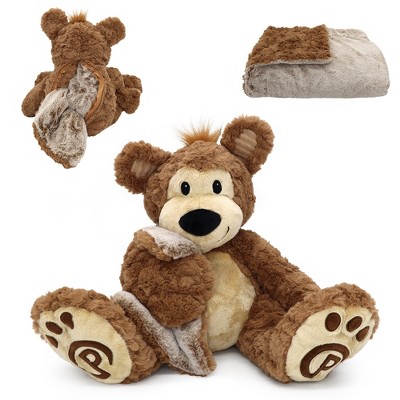 Plushible Blankie Besties Pawley the Bear Plush and Blanket
