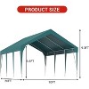 Heavy Duty 10x20FT Waterproof & UV-Resistant Carport – Portable Garage Shelter for Car, Motorcycle, Boat & Equipment Storage - 2 of 4