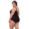 Aqua Green, Women's Princess Seam Shirred One Piece - 2 of 3