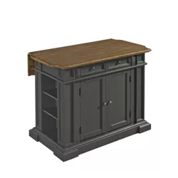 Americana Kitchen Island with Drop Leaf Top Gray - Homestyles