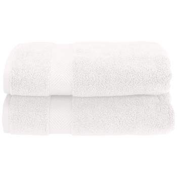 SussexHome Hotel-Quality Large Bath Towels - Ultra-Absorbent 100% Natural  Cotton Bath Sheet Towels for Bathroom - 35 x 70 Inches Wide-Bordered Design Plush  Thick Luxury Bath Towels - Pack of 4 