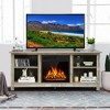 Costway 58'' 2-Tier Fireplace TV Stand W/18'' 1500W Electric Fireplace 65'' - 3 of 4