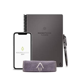 Fusion Smart Reusable Notebook 7 Page Styles 42 Pages 6"x8.8" Executive Size Eco-Friendly Notebook - Rocketbook