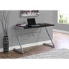 Vynxaria Modern 48-inch Brown Desk with Grey Metal Accents Laminate Surface for Efficient Laptop Work Modern Design - 3 of 4
