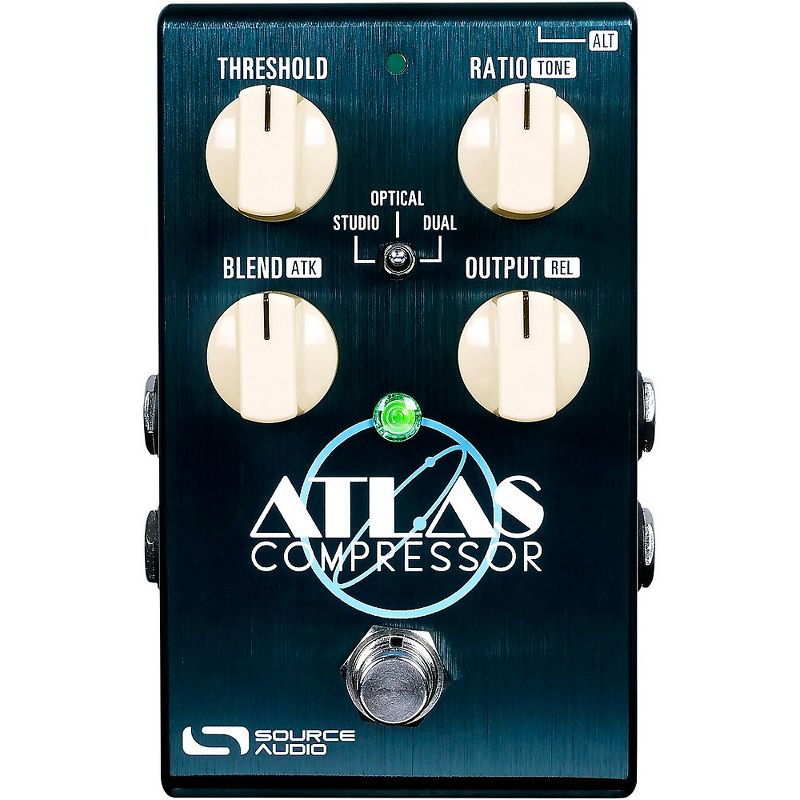 Source Audio One Series Atlas Compressor Effects Pedal Sea Foam Green, 1 of 5