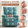 Acekool Manual Swivel Recliner Chair with Massage & Heat, Rocker, Thick Padded PU Leather, Overstuffed Cushion for Back Relief, Living Room - 4 of 4