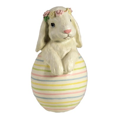 Spritz Decorative Stuffed Blue and White Rabbit Sweet Bunny for Easter Basket or Decor 2 ct 