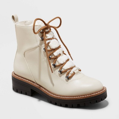 Women s Leighton Winter Boots A New Day Off white 6.5 Target