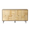 59.84" Elegant Vintage 4-Door Cabinet with Carved Effect Decoration Doors 4M - ModernLuxe - 4 of 4