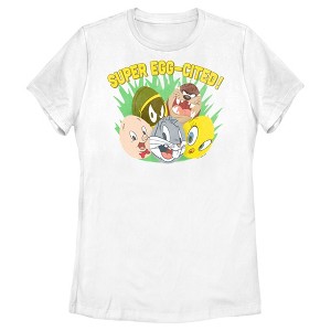 Women's Looney Tunes Super Egg-Cited Group Portrait T-Shirt - 1 of 4