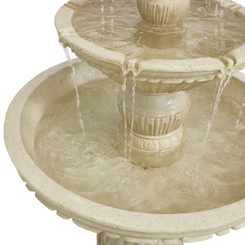 Sunnydaze 55"H Electric Polystone Classic Style 3-Tier Designer Outdoor Water Fountain, 5 of 12