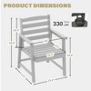 Lyngins Oversized All-Weather Outdoor Accent Chair – Imitation Wood Grain Design, Rainproof/Fade-Resistant, Single Patio Dining Chair/Outdoor Chair - 3 of 4