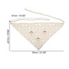 Unique Bargains Women's Fashion Watermelon Hollow Triangle Headwrap 21.26"x10.24" Beige 1 Pc - 3 of 4